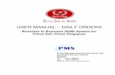 USER MANUAL DAILY ORDERS - PrimaDeli  · PDF fileUSER MANUAL – DAILY ORDERS Business to Business ... Edit Login Password ... 1 1. On the System Menu,