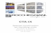 CTA-IX - Roccheggiani  · PDF fileCTA-IX Special construction air handling units ... • ISO 14694:2003 The Air handling units are CE-ex marked in conformity to the 94/9/EC