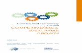 Australian Food and Grocery Council COMPETITIVENESS ... · PDF fileAustralian Food and Grocery Council COMPETITIVENESS & SUSTAINABLE GROWTH . ... accordingly, may not place reliance