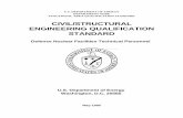CIVIL/STRUCTURAL ENGINEERING QUALIFICATION · PDF fileconsistent development and implementation of the ... competency requirements at ... to determine related civil/structural Safety