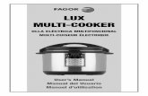 Fagor LUX Multi-Cooker - Fante'sfantes.net/manuals/fagor-lux-multi-cooker-user-manual.pdf · 2 ENGLISH Introduction Thank you for purchasing this state of the art Fagor LUX Multi-Cooker!