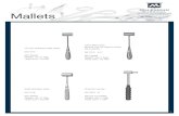 Mallets - Surgical Instruments · PDF file3 Mallets Combination mallet with one replaceable nylon capped end and one stainless steel end. Aluminum handle 59.7860 7.5” mallet 59.7821