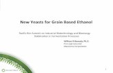 New Yeasts for Grain Based Ethanol - BIO rim-kenealy.pdf · New Yeasts for Grain Based Ethanol ... Fermentation was performed at 4mL scale using 25% ... bioengineered yeast successfully
