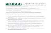 Wildland Fire Science Publications: 2007-2016 - USGS Wildland Fire... · Wildland Fire Science Publications: 2007-2016 Ten Years of Wildland Fire Science Publications . ... and prescribed