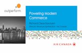 Powering Modern Commerce - · PDF fileFrom Leg to OD to POC RM ODC LEG RM LEG RM SBP OD RM POS AVAIL ... • OD & Booking curve forecasting ... each customer with the offer that will