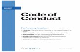 Code of Conduct - Novartis · PDF fileCode of Conduct Our five core principles: Patients Patient benefit and safety is at the heart of everything we do Associates We treat our associates