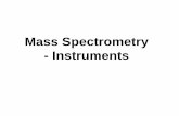Mass Spectrometry - Instruments - public.iastate.eduduahn/teaching/Neobiomaterials and... · Tandem Mass‐Spectrometry • Cut bands of interest directly from the gel, ...