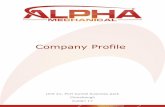 Company Profile - Squarespace · PDF fileCompany Profile. History of the Company Alpha Mechanical services Ltd have been in operation since 2011 , covering ... MISSION STATEMENT