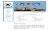 Holy Family Catholic Church · PDF file24.10.2011 · Parish Secretary Debora Arceneaux–Thomas, 281-426-8448 Sacrament of Baptism DCN Steve Arceneaux, 281-426-8448 Director of Religious