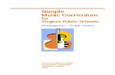 Sample Music Curriculum - · PDF filein school music education for various course offerings within four course areas: General Music, ... Sample Music Curriculum for Virginia Public