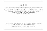 The American Philosophical Association CENTRAL · PDF fileThe American Philosophical Association CENTRAL DIVISION ... John Sallis AvAilAble MArch 2015 ... The John Dewey Memorial Lecture