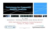 Techniques for Frequency Stability Analysis - · PDF fileTechniques for Frequency Stability Analysis W. J. Riley Symmetricom – Technology Realization Center, Beverly, MA 01915 IEEE