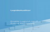 Logon Logoff Event Monitoring - LepideAuditor · PDF fileLepideAuditor Enable Logon/Logoff Events Monitoring ... Enter the value as "1" to run the logon scripts after one minute of