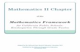 Mathematics II Chapter · PDF fileMathematics II Chapter. of the. Mathematics Framework. for California Public Schools: Kindergarten Through Grade Twelve. Adopted by the California