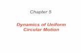 Chapter 5 Dynamics of Uniform Circular Motion - Physicshumanic/p111_lecture10.pdf · Chapter 5 Dynamics of Uniform ... 2! r. 5.1 Uniform Circular Motion ... The centripetal force