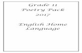 Grade 11 Poetry Pack 2017 English Home Language · PDF fileA Valediction: Forbidding Mourning John Donne, 1572 – 1631 As virtuous men pass mildly away, And whisper to their souls