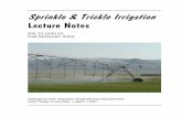 Sprinkle & Trickle Irrigation Lecture Notes - …ocw.usu.edu/Biological_and_Irrigation_Engineering/Sprinkle... · Sprinkle & Trickle Irrigation Lecture Notes ... under existing copyright