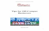 Tips for Off-Campus Businesses -   · PDF fileInformtional Purposes –No endorsement Implied 1 Tips for Off-Campus Businesses September 2017
