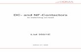 DC- and NF-Contactors - homa-ob.de · PDF fileHMAO Hochstromtechnik List 350/1E DC- and NF-Contactors to switching on-load Edition 01 / 2008
