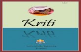 Kriti 2011.pdf · Kriti SCHOOL HIGHLIGHTS ... academic system with its rules and regulations. Mr. Balakrishnan, ... Karunya University, Coimbatore.