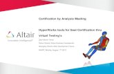 Certification by Analysis Meeting HyperWorks tools for ... · PDF fileInnovation Intelligence® Certification by Analysis Meeting HyperWorks tools for Seat Certification thru virtual
