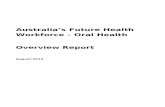 Australia's future health workforce: oral health ... Web viewThe Australia’s Future Health Workforce – Oral Health Overview report was developed by Health Workforce Australia with