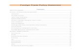 Foreign Trade Policy Statement -  · PDF fileForeign Trade Policy Statement ... TRADE PROMOTION & INFRASTRUCTURE ... Institutional Mechanism for Communication