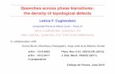 Quenches across phase transitions: the density of ...dalibard/CdF/2015/Workshop_Letitia.pdf · Quenches across phase transitions: the density of topological defects ... 1010.0693