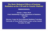 The Basic Biological Effects of Ionizing Radiation on the ... · PDF fileThe Basic Biological Effects of Ionizing Radiation on the Cell and its Genetic Material PRESENTED BY: Martin