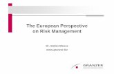 The European Perspective on Risk Management - · PDF file21 EU Risk Management Plan Pharmacovigilance Plan Safety concern Action(s) proposed Objective of proposed action(s) Rationale