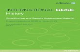 Specification and Sample Assessment · PDF fileSpecification and Sample Assessment Material ... The Edexcel International GCSE in History qualification will enable ... B1 Changing