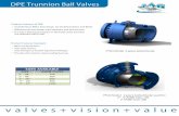 DPE Trunnion Ball Valves - JAG flo PTD3 Hand-out.pdf · DPE Trunnion Ball Valves Product Features of DPE • Double Piston E˜ect Seat design for Double Isolation and Bleed • Bidirectional