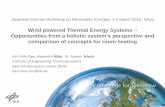 Wind powered Thermal Energy Systems – Opportunities …elib.dlr.de/103319/1/20160303_Japanese-German_Workshop_CAO.pdf · Wind powered Thermal Energy Systems ... Challenges in RE-dominated