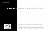 3-MCPD EstErs in FooD roDuCts - ILSI Globalilsi.org/.../sites/29/2016/09/3-MCPD-Esters-in-Food-Products.pdf · 3-MCPD ESTERS IN FOOD PRODUCTS ... Identification of gaps in knowledge