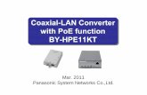 Coaxial-LAN Converter with PoE function BY-HPE11KTssbu-t.psn-web.net/Library/Presentation_Material/English/BY-HPE11... · BNC connecter Network connecter Indicators SPEED button measuring