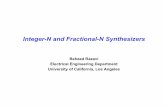Integer-N and Fractional -N Synthesizers - EE brweb/teaching/215C_W2013/ and Fractional-N Synthesizers Behzad Razavi Electrical Engineering Department University of California, Los