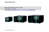 MICROMASTER 420 -  · PDF fileHttp://  Qualidade Siemens aprovada para Software e treinamento conforme ISO 9001, Registro No. 2160-01
