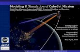Modeling & Simulation of CubeSat Mission - No · PDF fileModeling & Simulation of CubeSat Mission ... The system model captures requirements, structure, ... • Coupled analytic models