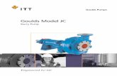 Goulds Model JC -  · PDF filea Model JCU submersible or Model VJC cantilever for extended service in abrasive slurry ... Goulds Model JC is in use by many industries on the most