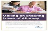Making an Enduring Power of Attorney - CPLEA.CA · PDF fileto make new documents, ... you may elect to revoke your Enduring Power of Attorney, demand a full accounting and ... Making