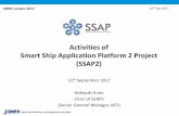 Smart Ship Application Platform Project (SSAP Project)201709… · Coming IoT applications in marine industry ... (3D model, Information & ... The target of Smart Ship Application