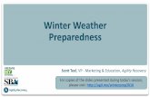 Winter Weather Preparedness - Agility Recovery Winter... · For copies of the slides presented during today’s session, ... forwarding, temporary power ... Official Winter Weather