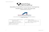 Quality Casualty Insurance Company Alabama Auto … Alabama Manual 5_27… · Alabama Rating Plan 3 Edition: 6/15 Alabama Auto Policies Section I: COMPANY POLICIES A. Agent Obligation