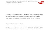 Tarifvertrag für studentische Beschäftigte (TV stud II) · PDF file„Der Berliner Tarifvertrag für studentische Beschäftigte“ TV Stud II in der Fassung vom 01.01.2003 Dies ist