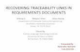 RECOVERING TRACEABILITY LINKS IN REQUIREMENTS DOCUMENTS …horacek/Ontologies-Presentation.pdf · RECOVERING TRACEABILITY LINKS IN REQUIREMENTS DOCUMENTS Zeheng Li Mingrui Chen LiGuo