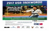 USA Taekwondo 2017 - · PDF file2 WELCOME! Dear Taekwondo Family, Welcome to the 2017 USAT Washington State Championship. Congratulations to all the athletes on their continued success