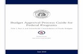 Budget Approval Process Guide for Federal · PDF filedocument for step-by-step directions as well as a ... Budget Approval Process Guide for Federal Programs ... Budget Approval Process