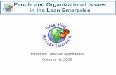 People and Organizational Issues in the Lean Enterprise and Organizational Issues in the Lean Enterprise ... analysis Determining the ... Organizational Transitions, Addison-Wesley,