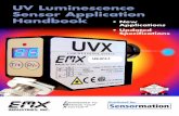 UV Luminescence Sensor Application Handbook - · PDF fileUV Luminescence Sensor Application Handbook Distributed by: • New Applications • Updated Speciﬁcations. ... make sure