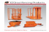 EZ Grout Fencing Products - EZG Manufacturing · PDF fileConstruction Starts Here  . EZ Grout Fencing Products. The Fencing Industry’s best kept secret is out!
